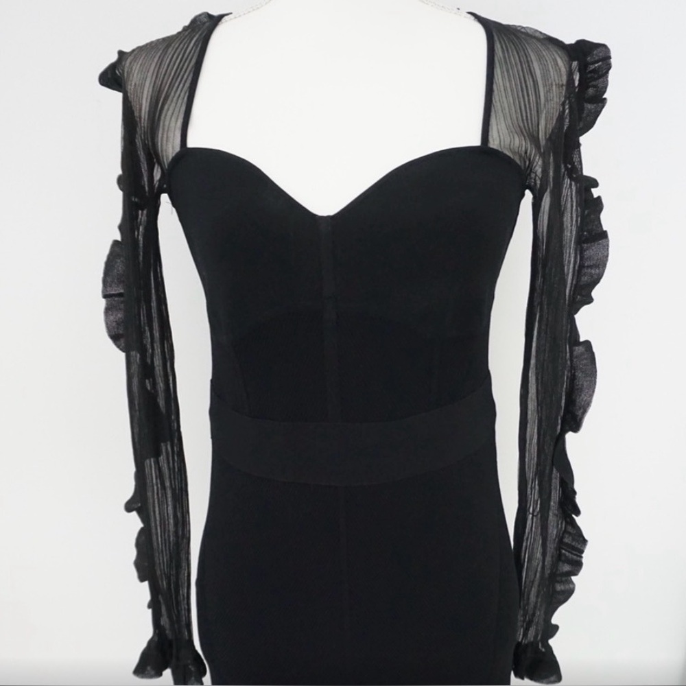 Herve Leger Black Midi Dress